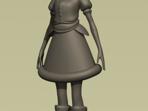 fantasy village elfish girl 3D Модель