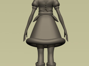 fantasy village elfish girl 3D Модель