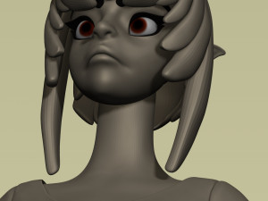 fantasy village elfish girl 3D Модель