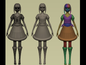 fantasy village elfish girl 3D Модель