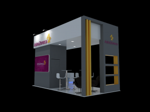 Booth Astra Zeneca Modelo 3D