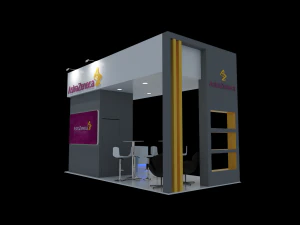 Stoisko Astra Zeneca Model 3D