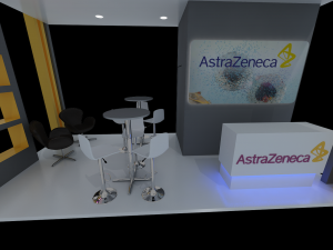 Booth Astra Zeneca Modelo 3D