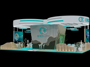 Booth Oncoclincas Modelo 3D