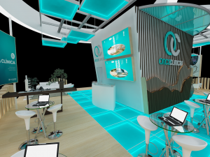 Booth Oncoclincas Modelo 3D