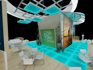 Booth Oncoclincas Modelo 3D