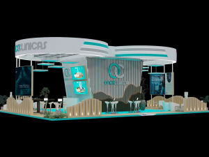 Booth Oncoclincas Modelo 3D