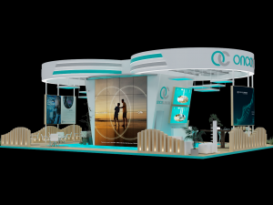 Booth Oncoclincas Modelo 3D