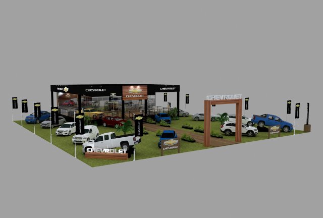 Booth GM Modelo 3D .c4d .max .obj .3ds .fbx .stl .blend 