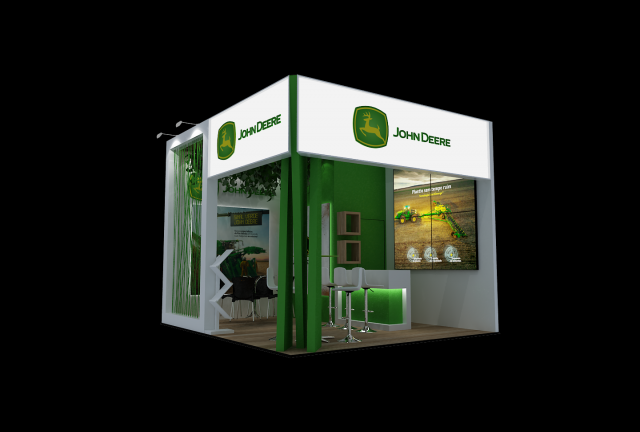 Booth Jonh Deere 3D Model .c4d .max .obj .3ds .fbx .stl .blend 