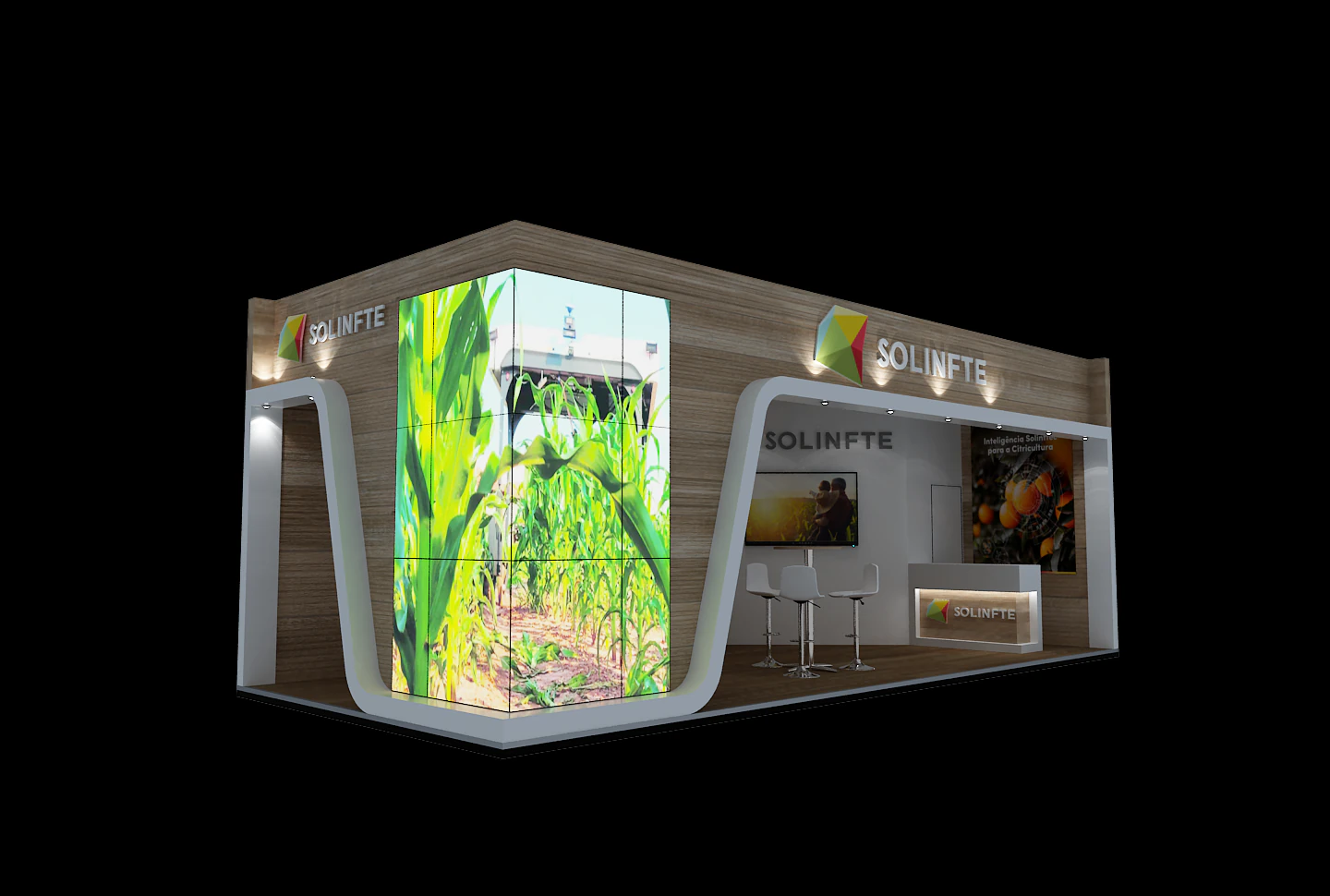 Booth SOLINFTEC 3D Model .c4d .max .obj .3ds .fbx .stl .blend 