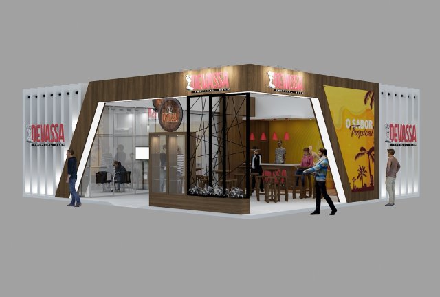 Booth Devassa Modelo 3D .c4d .max .obj .3ds .fbx .stl .blend 