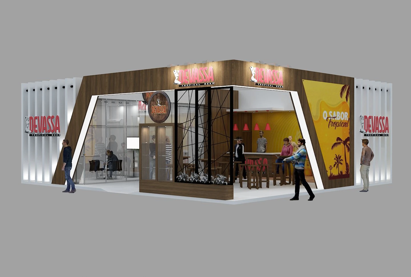 Booth Devassa 3D Model .c4d .max .obj .3ds .fbx .stl .blend