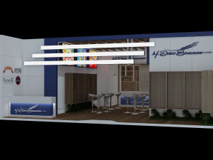 Pack 05 Stand M Dias Branco 3D Modell