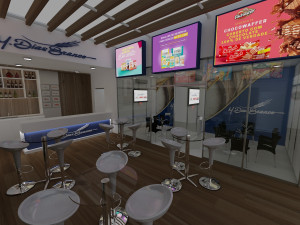 Pack 05 Booth M Dias Branco 3D Model