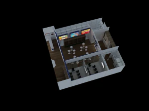 Pack 05 Booth M Dias Branco 3D Model