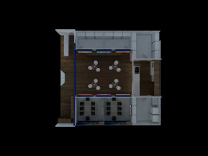 Pack 05 Booth M Dias Branco 3D Model