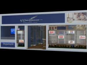 Pack 05 Booth M Dias Branco 3D Model