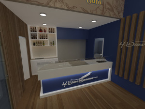 Pack 05 Booth M Dias Branco 3D Model