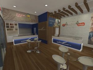 Pack 05 Booth M Dias Branco 3D Model
