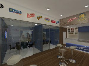 Pack 05 Booth M Dias Branco 3D Model