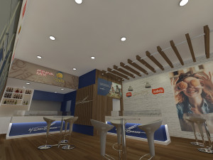 Pack 05 Booth M Dias Branco 3D Model