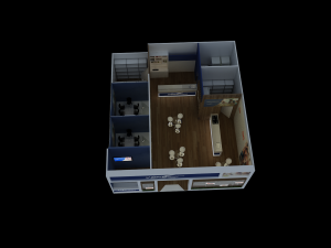 Pack 05 Booth M Dias Branco 3D Model