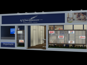 Pack 05 Booth M Dias Branco 3D Model