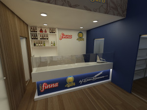 Pack 05 Booth M Dias Branco 3D Model