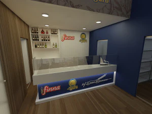 Pack 05 Booth M Dias Branco 3D Model