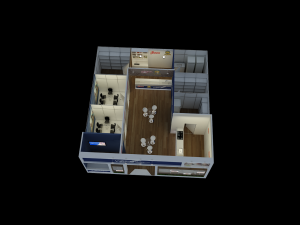 Pack 05 Booth M Dias Branco 3D Model