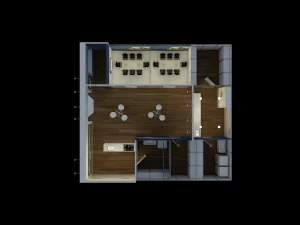 Pack 05 Booth M Dias Branco 3D Model
