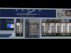 Pack 05 Booth M Dias Branco 3D Model