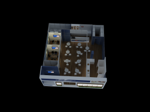 Pack 05 Booth M Dias Branco 3D Model