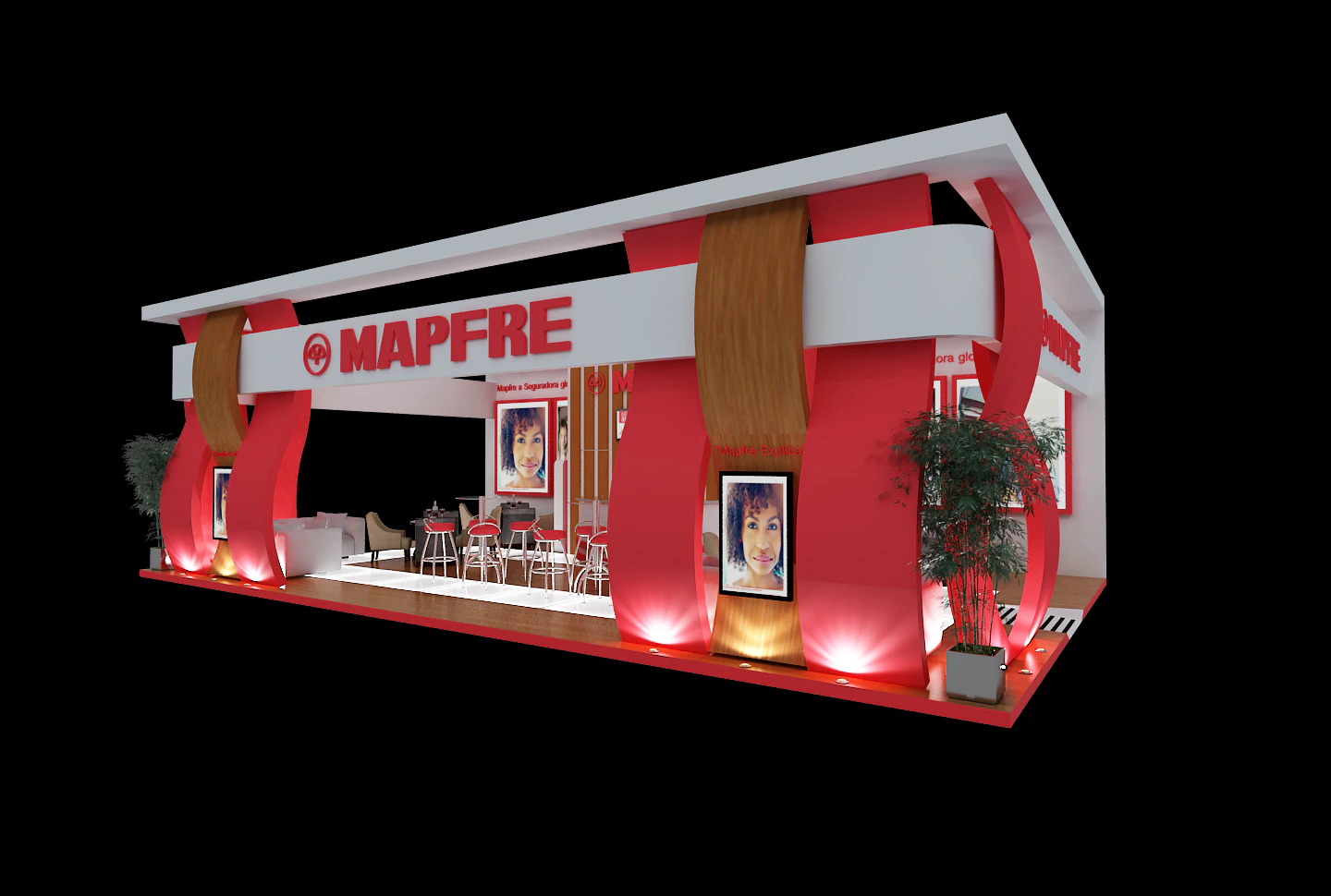 PAC 04 Booth Mapfre 3D Model .c4d .max .obj .3ds .fbx .stl .blend 