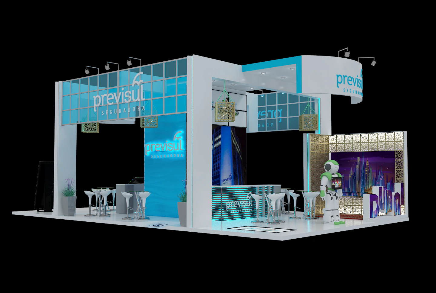 Pack 03 Booth Previsul 3D Model .c4d .max .obj .3ds .fbx .stl .blend 