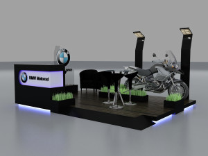 Booth Motorcicle 3D Model