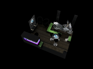 Booth Motorcicle 3D Model