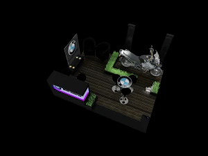 Standmotorrad 3D Modell