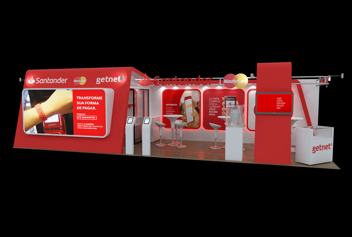 Pack 05 Booths Santander 3D Model .c4d .max .obj .3ds .fbx .stl .blend 