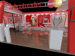 Pack 05 Booths Santander 3D Model