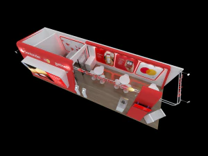 Pack 05 Booths Santander 3D Model