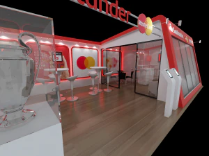 Pack 05 Booths Santander 3D Model