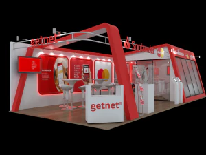 Pack 05 Booths Santander 3D Model