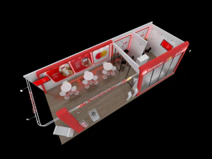 Pack 05 Booths Santander 3D Model