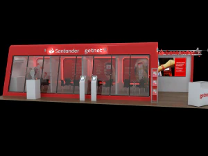 Pack 05 Booths Santander 3D Model