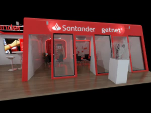 Pack 05 Booths Santander 3D Model