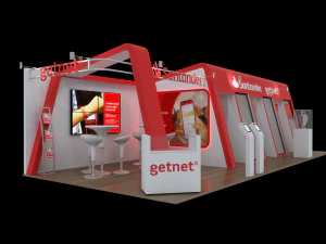 Pack 05 Booths Santander 3D Model
