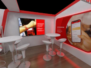 Pack 05 Booths Santander 3D Model