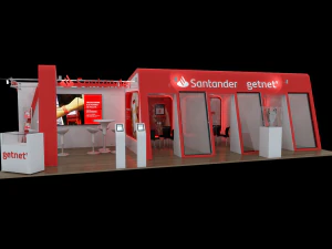 Pack 05 Booths Santander 3D Model